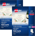 Avery® Printable Note Cards, Envelopes Included, 4.25" x 5.5", Textured White, Inkjet Printer Compatible, 50 Blank Cards per Pack, Great for Product Branding, Marketing, and More (2 Packs of 5813)