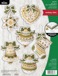 Bucilla Felt Applique 6 Piece Ornament Making Kit, Holiday Glitz, Perfect for DIY Arts and Crafts, 89637E