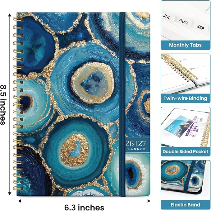 Planner 2026-2027, Monthly & Weekly Jul 2026-Jun 2027 Planner Calendar