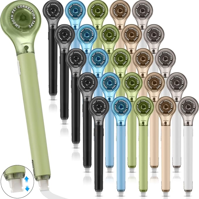 Gersoniel 25 Pack Correction Tape Pen for School Office,Natural Color