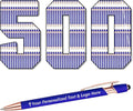 STREADVE 500 Personalized Custom Pens Engraved Writing Pen with Name Logo, Customized Promotional Items Stylus Pen Gifts for Men Women Realtor Nurse Wedding Business, Blue