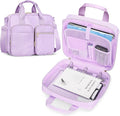 3 Ring Zipper Binder, 2 Inch Ring Binder Organizer Bag with Strap | Binder Bag Fits 13" Laptop & 500 Sheets, Detachable Shoulder Strap, Large Capacity Zip Up Portfolio Folder Bag for Office