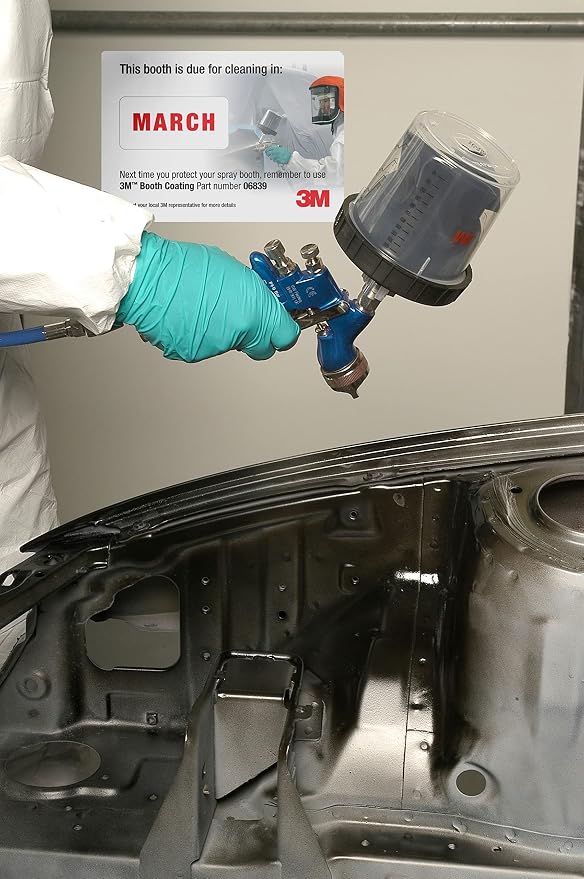 3M Booth Coating, 06840, 5 gal, Water-Based Solution | Used for Protecting Paint Booth Walls from Paint Overspray