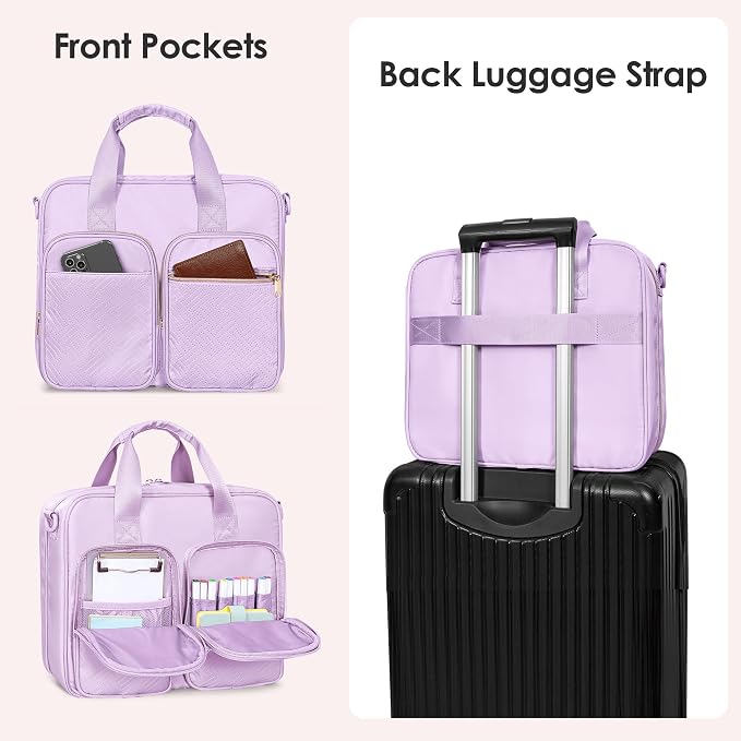 3 Ring Zipper Binder, 2 Inch Ring Binder Organizer Bag with Strap | Binder Bag Fits 13" Laptop & 500 Sheets, Detachable Shoulder Strap, Large Capacity Zip Up Portfolio Folder Bag for Office
