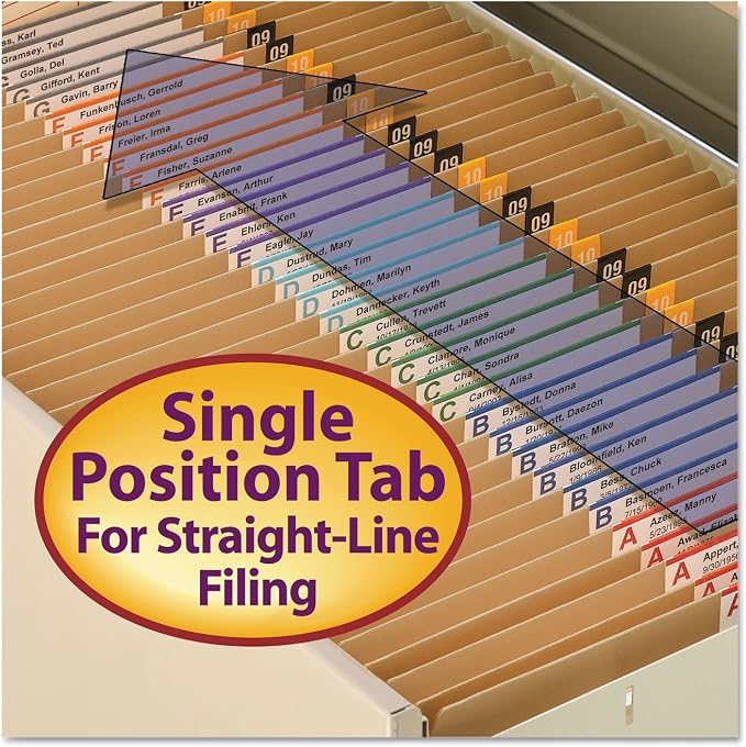 Smead File Folder, Reinforced Straight-Cut Tab, Letter Size, Kraft, 100 Per Box (10710)