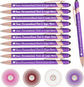 STREADVE Personalized Custom Pens 10 Engraved Writing Pen with Name Logo, Customized Promotional Items Stylus Pen Gifts for Women Realtor Birthday Wedding Business, Purple