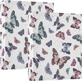 Butterfly Pastel Color Round Ring Binders 1.5 Inch Flora Insect Biology Natural 3 Ring Clipboard Binder for Office School Work Supplies File Folder 200 Sheet Capacity 2 Pieces