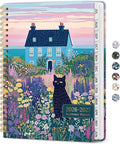 Taja Planner 2026-2027, Jul 2026-Jun 2027 Monthly & Weekly Calendar Planner | 6.3" x 8.5", Hardcover Academic Calendar, Teacher Student Agenda Book with Tabs, School Office Supplies, Lavender Whiskers
