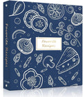 Recipe Binder with Plastic Sleeves, 8.5x11 3 Ring Blank Recipe Book Binder | Premium recipe binder kit with waterproof cover, sleeves, cards, dividers and gift box for preserving recipes-Gentian Blue.