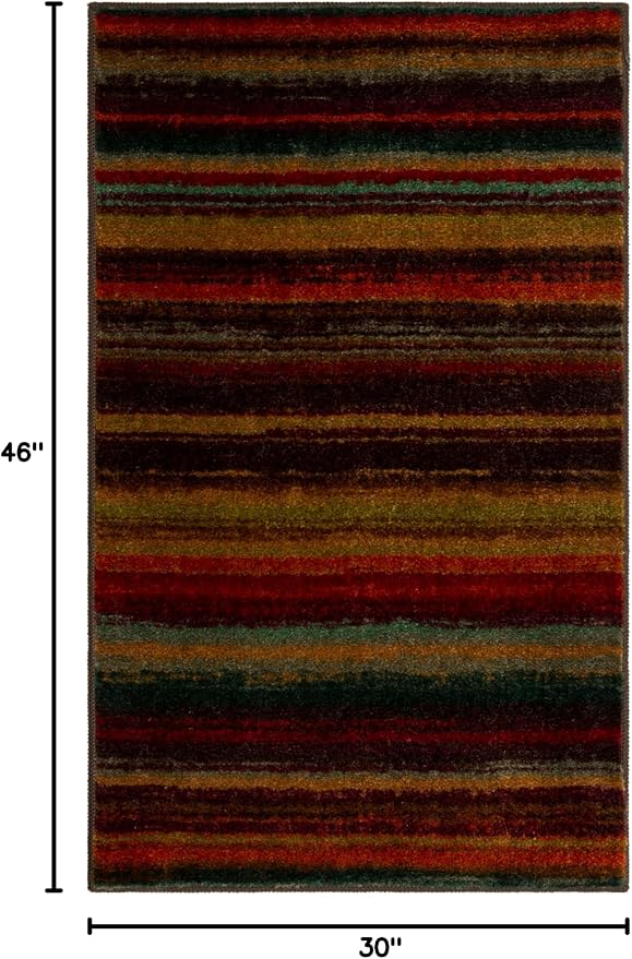 Mohawk Home Boho Stripe 2' 6" x 3' 10" Area Rug - Multicolor - Perfect for Living Room, Dining Room, Office