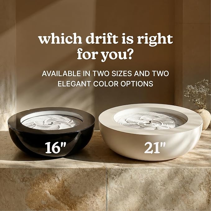 Homedics Drift Sandscape, Perpetual Motion Machine, 16 Inch (Medium), Cream