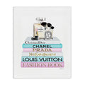 Fashion Designer Makeup Bookstack, 24 x 30 Inch Canvas Wall Art | Stupell Industries · By Amanda Greenwood · Ready to hang · Great for fashion inspired spaces · Made in USA