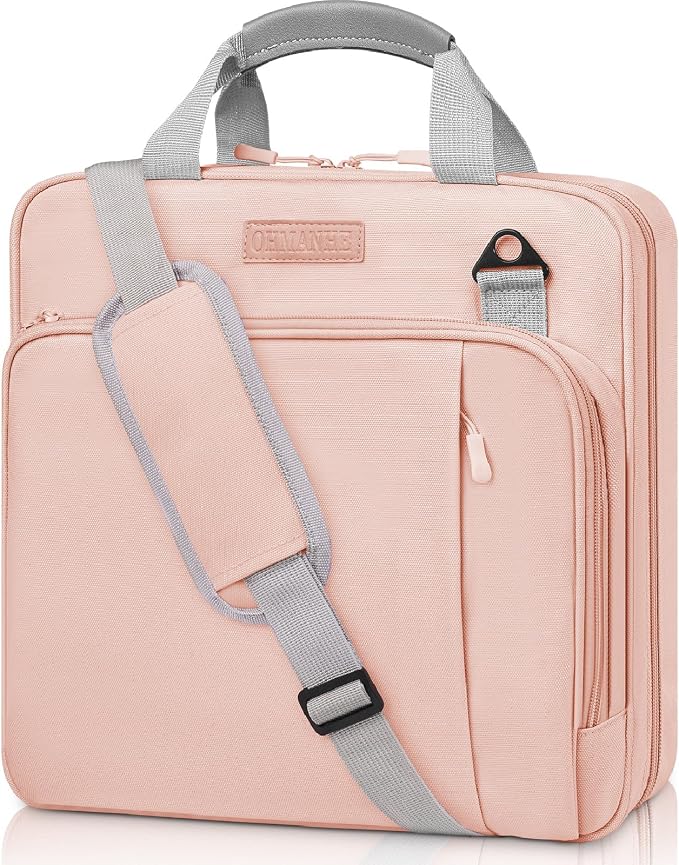 3-Ring Zipper Binder Organizer with Shoulder Strap, 2 Inch Binder | 500 Sheets Zip Up Binder Bag with Multiple Pockets & Storage, Laptop, Books Organizer for School Students and Teachers