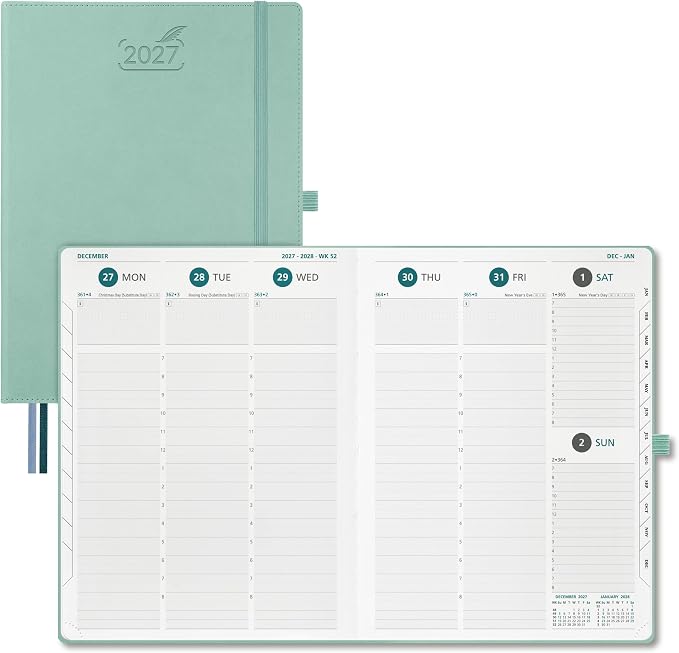 BEZEND 2027 Planner Weekly and Monthly, Daily Calendar Book, Large 8.5"x11"