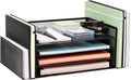 Mind Reader Desktop Organizer, File Storage, Paper Tray, Workspace, Office, Metal Mesh, 16.75"L x 9.15"W x 6"H, Black