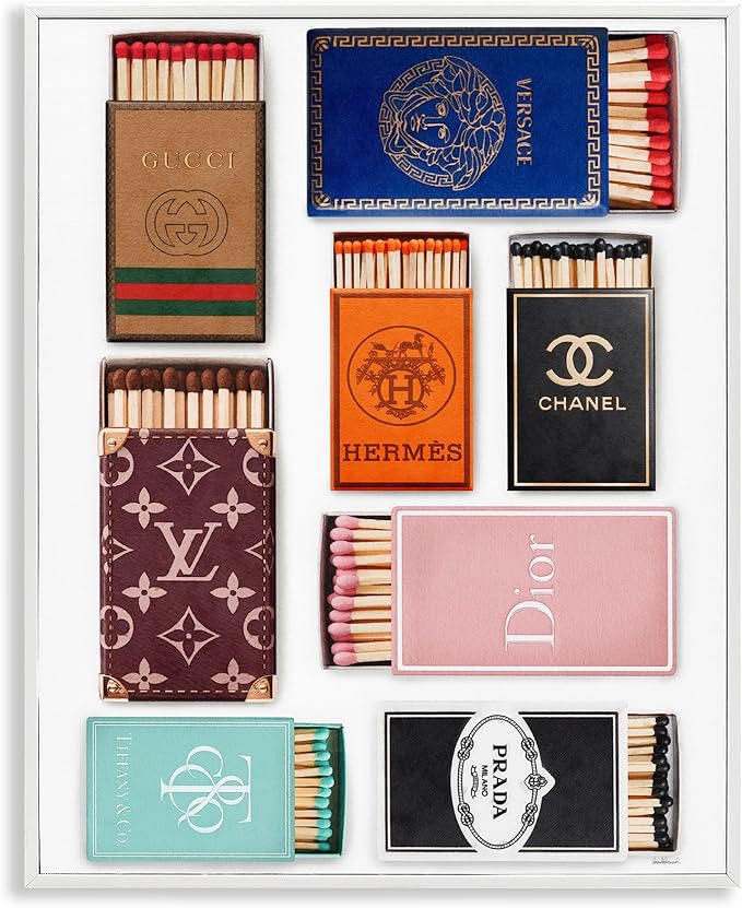 Trendy Iconic Matchbox Glam Print, 11 x 14 Inch Framed Giclée Print | Stupell Industries · By Amanda Greenwood · Ready to hang · Great for living room or game room · Made in USA