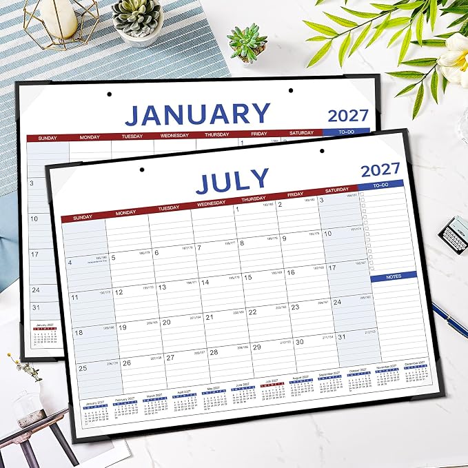 2027 Calendar - 2027 Desk Calendar, 22" x 17", Jan.2027 - Dec.2027