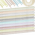 50 Pcs Metal Double Loop Binding Wires 1 Inch Bulk Cinch Binding Wires Double Spiral Ring Coil 10 Colors Twin Spines Combs 23 Holes 2: 1 Pitch Cinch Coil Machine Wire