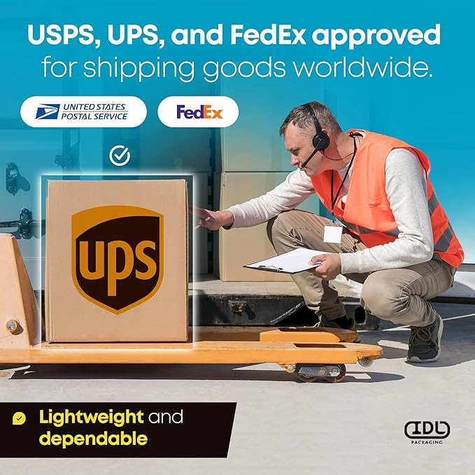 IDL Packaging - B-864-5 Small Corrugated Shipping Boxes 8"L x 6”W x 4"H (Pack of 5) - Excellent Choice of Sturdy Packing Boxes for USPS, UPS, FedEx Shipping