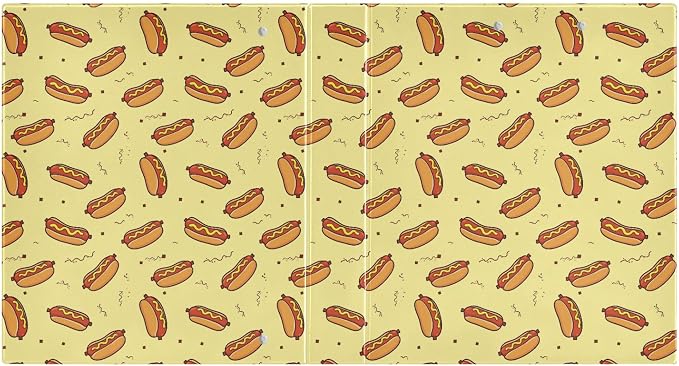 Pizza Hot Round Ring Binders 1.5 Inch Donuts Snack Cute Doodle Pattern 3 Ring Clipboard Binder for Office School Work Supplies File Folder Document 200 Sheet Capacity Easy Open 2 Pieces