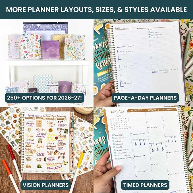 bloom daily planners 2026-2027 Academic Year Pocket Planner (July 2026 - July 2027) 13 Months - 4” x 6” MINI Weekly Monthly Agenda Organizer & Calendar Book - Blooming Wildly