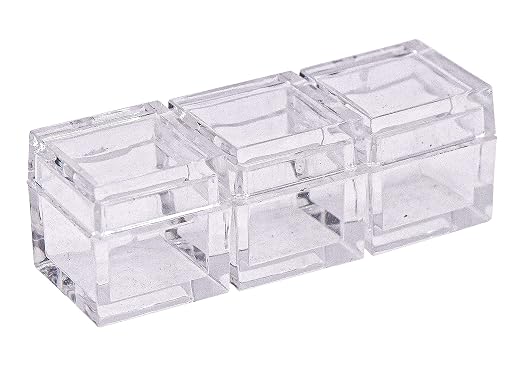 5pcs Acrylic Box Trays for 10mm 0.39" Element Cubes Clear Case Periodic Table Bracket for Elements Collections Science Education Displays