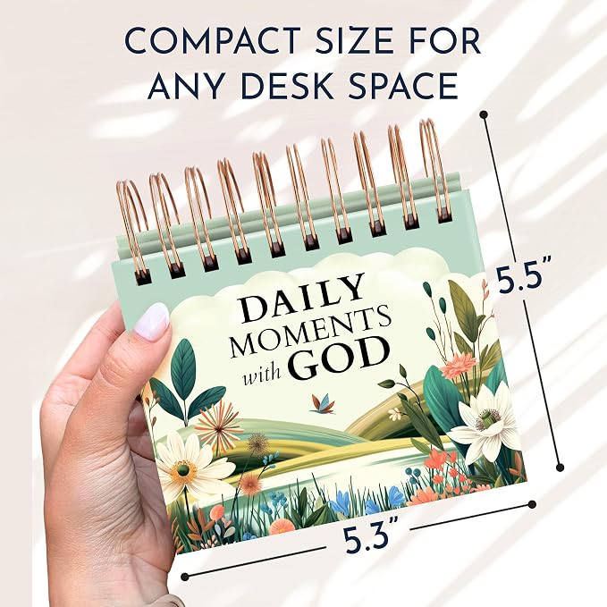 Religious Daily Devotional Calendar for Women, 366 Devotions & Reflections | Religious Gifts for Women, Devotional Flip Calendar, Faith Desk Decor, Daily Reflections & Prompts, Daily Moments With God