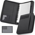 WYNEX Tactical Notebook Padfolio 6 Ring Binder, A5 Refill Paper | M-7.3x10" Zip Hardcover Notebook, 80 Sheets Loose Leaf Paper, 1"O-ring Water-Resistant Planner, for Office College Field Gift