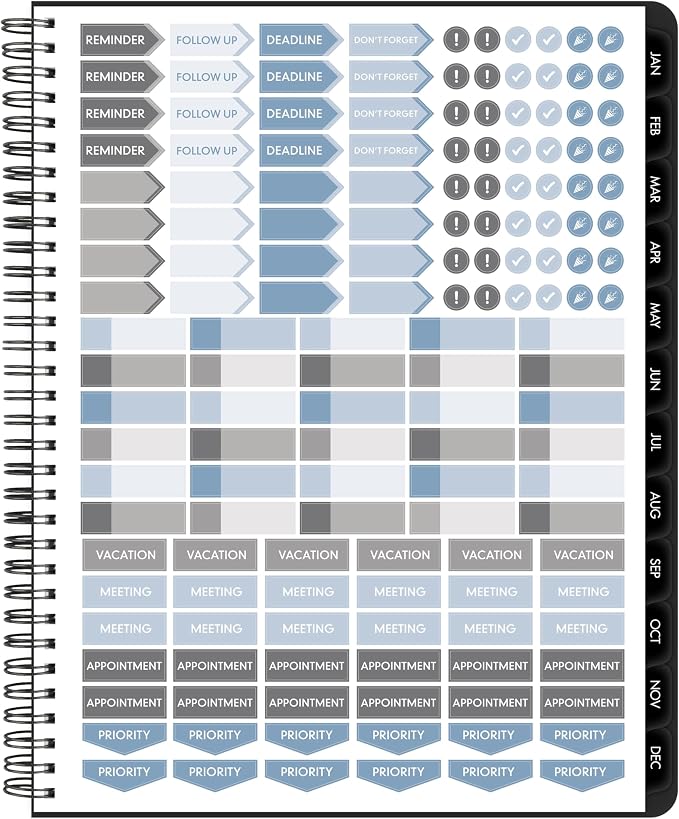 AT-A-GLANCE 2027 Planner, Weekly & Monthly, 8.25" x 11", Contemporary Lite, Black (7095XL0527)