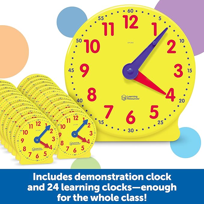 Learning Resources Big Time Classroom Clock Kit