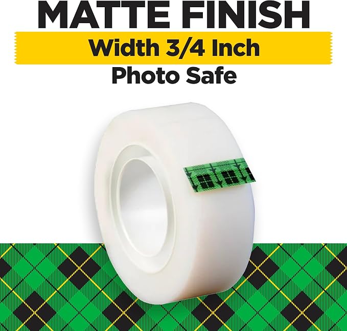 Scotch Magic Tape, Invisible, Home Office Supplies and Back to School Supplies for College and Classrooms, 12 Rolls (Pack of 12)