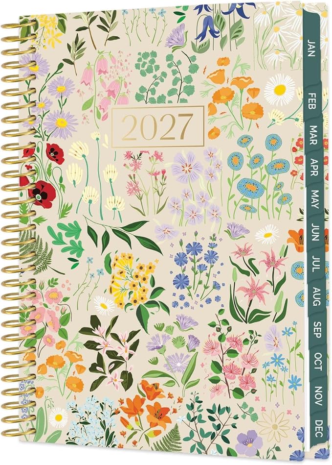 bloom daily planners 2027 Pocket Planner (January 2027 - December 2027) - 4” x 6” MINI Weekly Monthly Agenda Organizer & Calendar Year Book - Garden Party