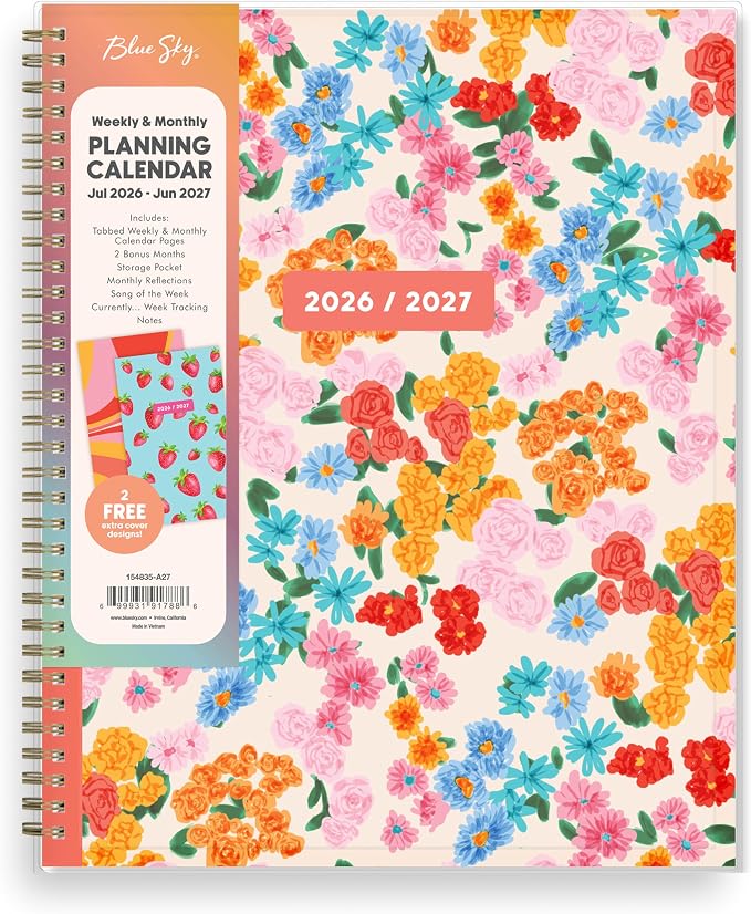 Blue Sky Gen Z 2026-2027 Weekly & Monthly Academic Planner, 8.5"x11" Gladys