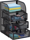 Mind Reader Desktop Accessory Storage, Paper Binder Clip Basket, Workspace, Office, Metal Mesh, 4.75"L x 5"W x 8"H, Black