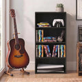 Furinno Basic DVD Shelf, 4-Tier CD Rack, Media Shelf, Espresso | 7 x 17 x 35, Open Shelf for DVD Blueray Game Disc, Storage Cabinets, for Living Room, Bedroom, Home Office