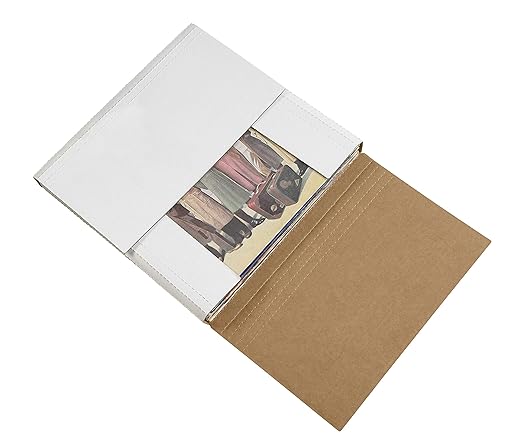 Tape Logic TLM12122BF Easy-Fold Mailers, 12 1/2" x 12 1/2" x 2", White (Pack of 50)