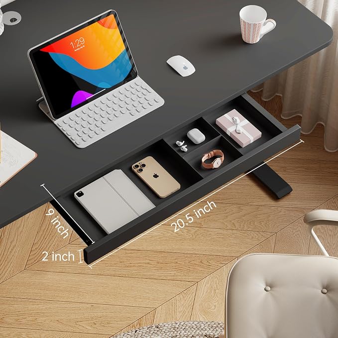 Under Desk Storage Drawer, 15.5Inch Shallow Under Desk Drawer Organizer