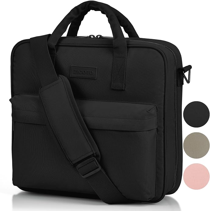Sturdy 3 Ring Zipper Binder with Strap - 2" Binder with Pockets Holds 500 Sheets, Laptop & More - Durable & Easy to Carry
