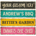 Custom Rustic Sign, Personalized Decor Street Signs Gift, 40x10 Inches, ACM, Fade Resistant, Made in USA