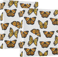 Watercolor Monarch Butterfly Binder 3 Ring 1.5 Inch Binder with Clipboard&Pockets, Hardcover Binders Heavy Duty Large File Folder for Office School Supplies - Holds 200 Sheets,2 PC