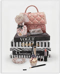 Stupell Industries Fashion Bookstack Glam, 36 x 48 Inch Canvas Wall Art | Stupell Industries · By Ziwei Li · Ready to hang · Chic decor for living room · bedroom · or office · Made in USA