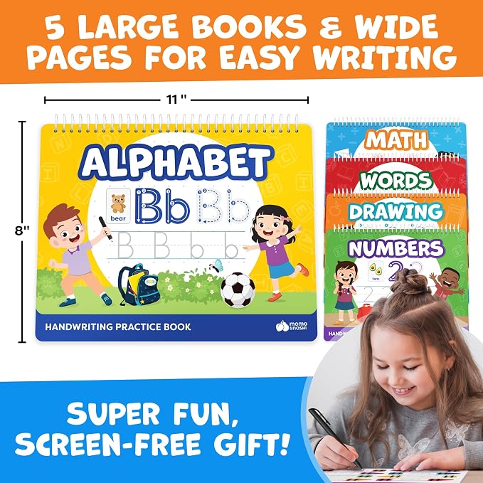 Magic Grooved Writing Practice Books for Kids 3-7