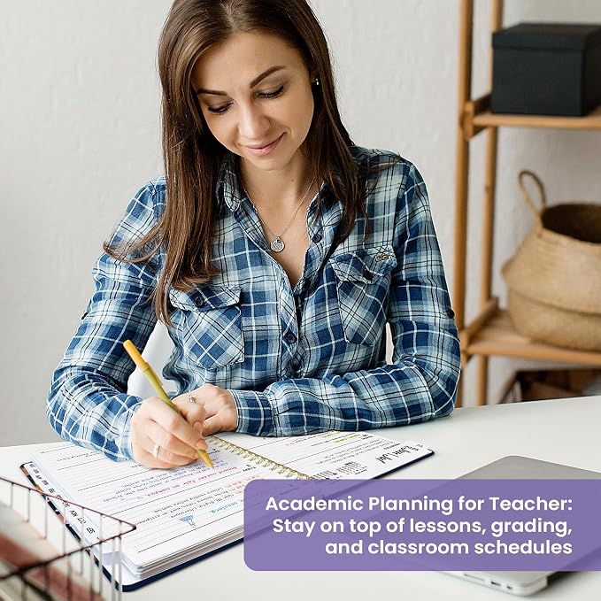 Taja Planner 2026-2027, Jul 2026-Jun 2027 Monthly & Weekly Calendar Planner | 8.5" x 11", Hardcover Academic Calendar, Teacher Student Agenda Book with Tabs, School Office Supplies, Ink Blossoms