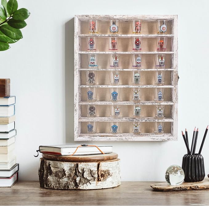 FramePro Shadow Box Frame Display Case 16x20 with Removable Shelves, Deep Memory Box Trinket Knick Knack Shelf Cabinet for Collector, Keepsake Coins Military Medals Wedding Flowers White