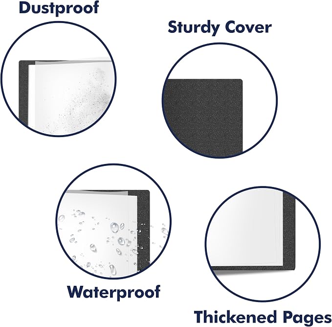 Art Portfolio Folder, 40 Clear Pockets Paper Protectors Display 80 Pages Clear Presentation Book for Artworks, Letters, Report Sheets, Documents (Can Accommodate 11” x17”)