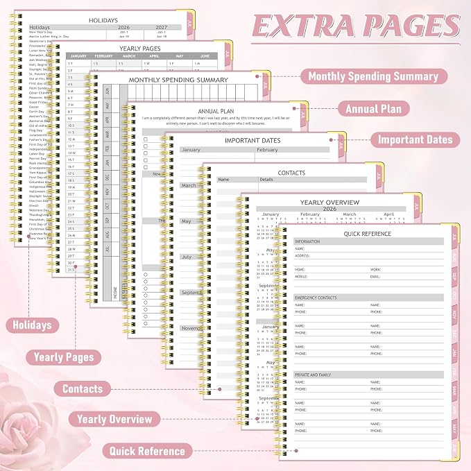 Appointment Book 2026-2027, 30-Minute Interval Hourly Planner, 6.3"×8.6"