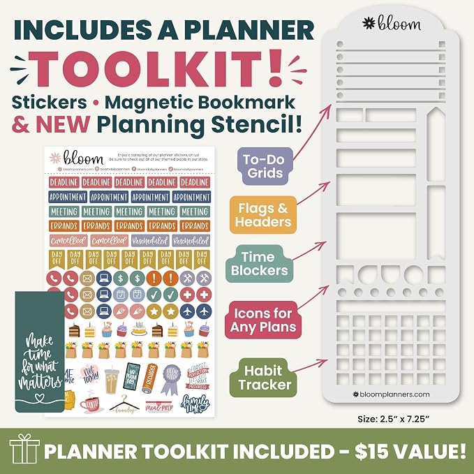 bloom daily planners 2027 Planner (January - December 2027) - Weekly & Monthly Softcover Planner for Women - Calendar Year Inspirational Agenda Book with Stickers - 5.5" x 8.25" - Garden Party