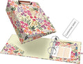 Ospelelf Mini 3 Ring Binder, 2 Inch, Cute Floral Binder for 5.5" x 8.5" with 5 Tab Dividers, File Folder Labels and Low Profile Clipboards