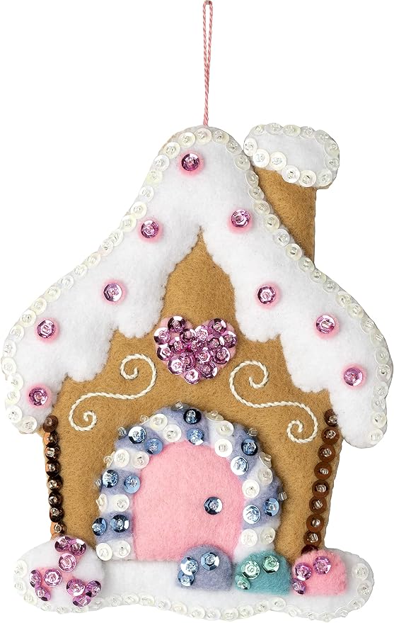 Bucilla Felt Applique 6 Piece Ornament Making Kit, Nutcracker Sweet, Perfect for DIY Arts and Crafts, 89292E