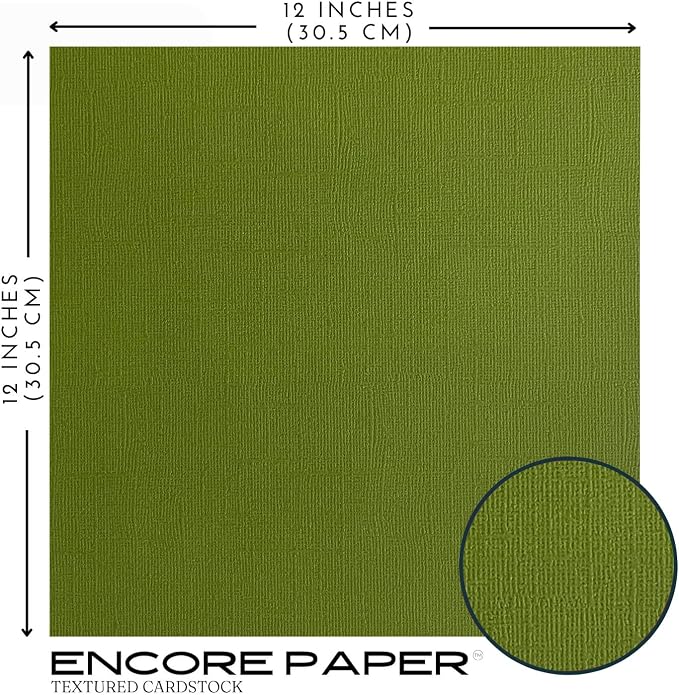 Cactus—12x12 Textured Cardstock | 80lb Textured Green Scrapbook Paper | Premium Cardstock for Cricut Cutting | 25 Sheets